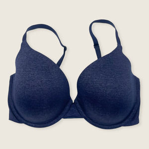 Victoria’s Secret Uplift Semi Demi Heathered Blue Pushup Underwire Bra 32DDD 32F